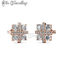 Swarovski Crystals Cross Petal Set (Rose Gold) - Her Jewellery