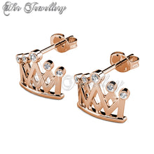 Swarovski Crystals Crown Earrings - Her Jewellery