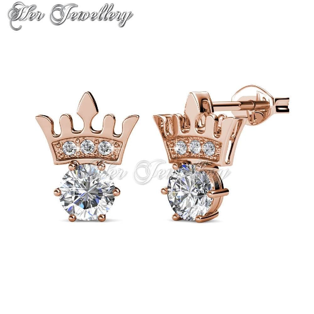 Swarovski Crystals Crown Jewel Earrings - Her Jewellery