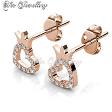 Swarovski Crystals Crown Love Earrings - Her Jewellery