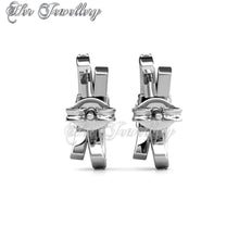 Swarovski Crystals Crystaline Bow Earrings (White Gold) - Her Jewellery