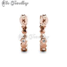Swarovski Crystals Curved Earrings‏ - Her Jewellery