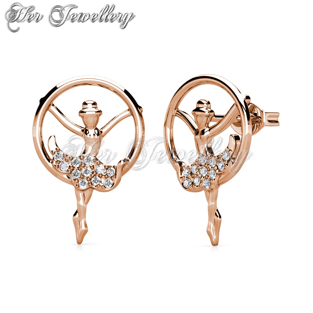 Swarovski Crystals Dancing Ballet Earrings - Her Jewellery