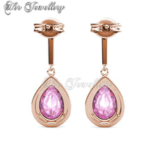 Swarovski Crystals Dangling Droplet Earrings - Her Jewellery