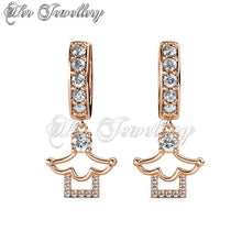 Swarovski Crystals Dangling Huts Earrings - Her Jewellery