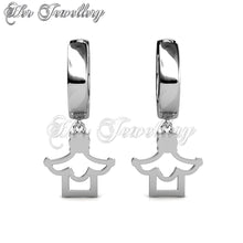 Swarovski Crystals Dangling Huts Earrings - Her Jewellery