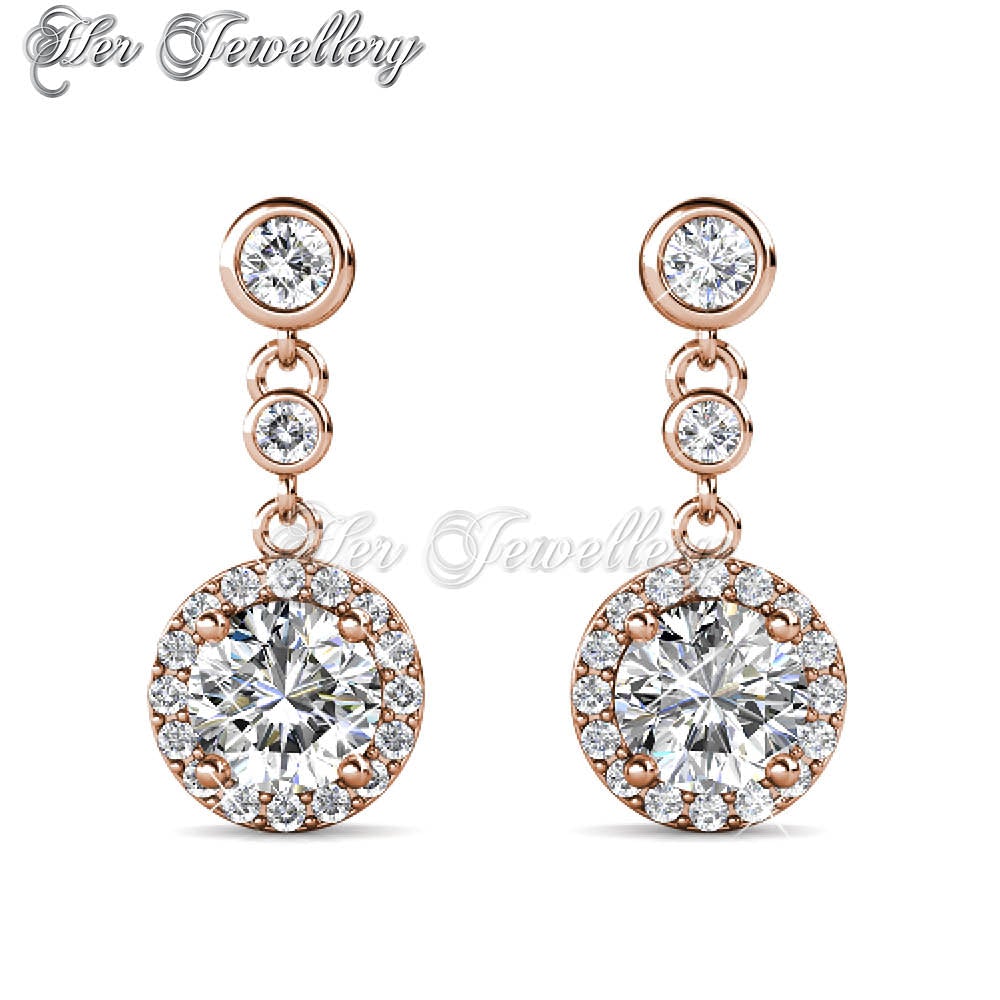 Swarovski Crystals Dangling Kreis Earrings - Her Jewellery