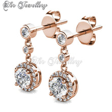 Swarovski Crystals Dangling Kreis Earrings - Her Jewellery