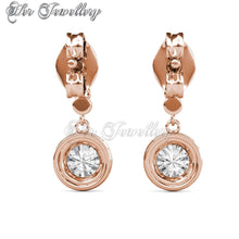 Swarovski Crystals Dangling Kreis Earrings - Her Jewellery