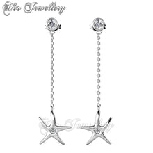 Swarovski Crystals Dangling Starfish Earrings - Her Jewellery