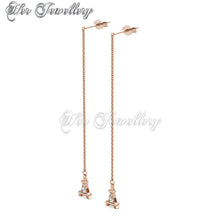 Swarovski Crystals Dangling Tower Earrings - Her Jewellery