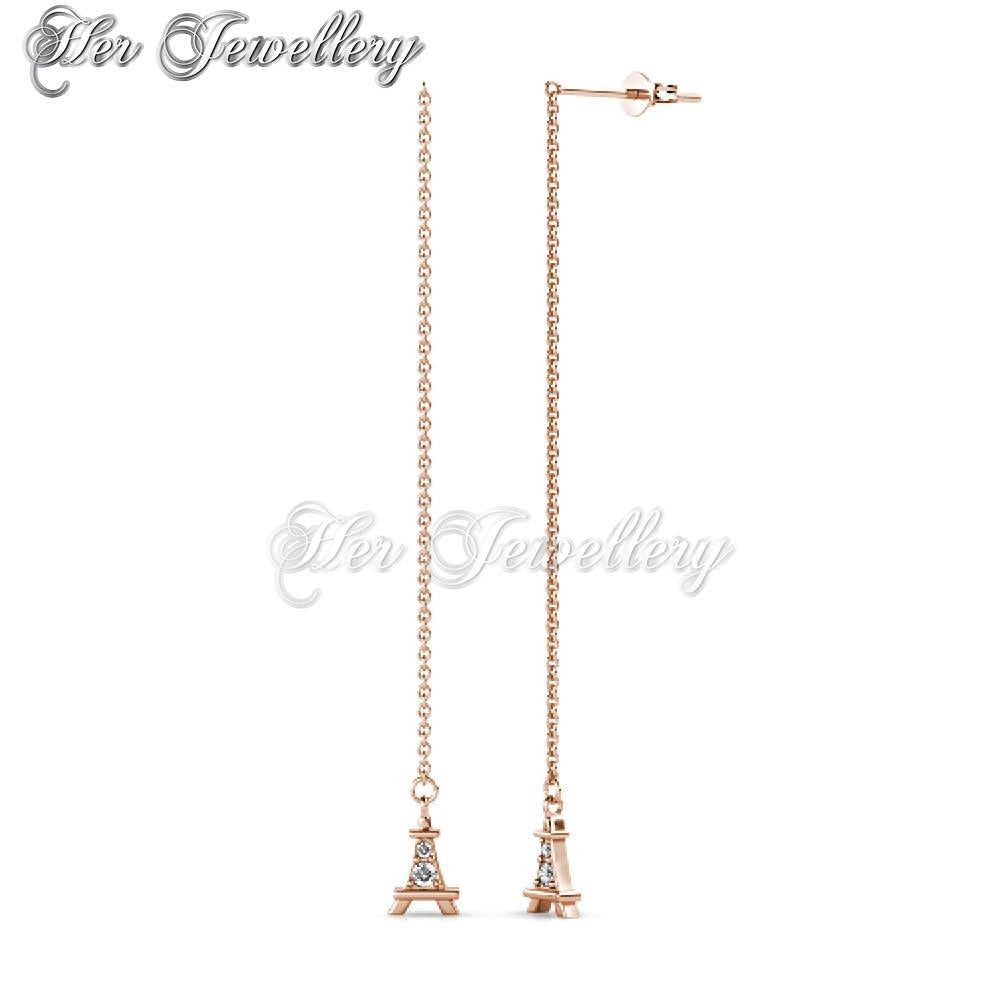 Swarovski Crystals Dangling Tower Earrings - Her Jewellery