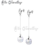 Swarovski Crystals Dangling Twine Earrings - Her Jewellery
