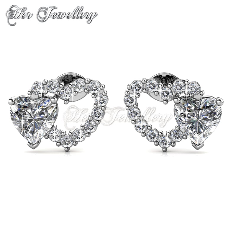 Swarovski Crystals Dear Love Earrings - Her Jewellery