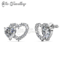Swarovski Crystals Dear Love Earrings - Her Jewellery