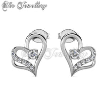 Swarovski Crystals Destiny Love Earrings - Her Jewellery