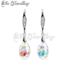Swarovski Crystals Droplet Hook Earrings‏ - Her Jewellery