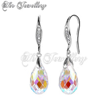 Swarovski Crystals Droplet Hook Earrings‏ - Her Jewellery