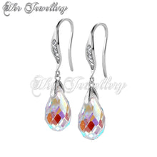 Swarovski Crystals Droplet Hook Earrings‏ - Her Jewellery