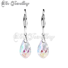 Swarovski Crystals Droplet Hook Earrings‏ - Her Jewellery