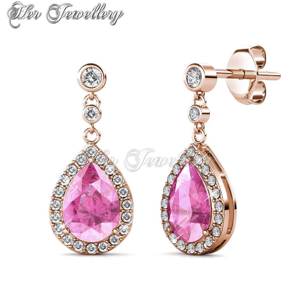 Swarovski Crystals Droplet Earrings - Her Jewellery