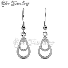 Swarovski Crystals Duo Hook Earrings - Her Jewellery