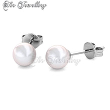 Swarovski Crystals Duo Pearl Earrings‏ - Her Jewellery