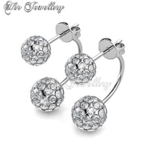 Swarovski Crystals Duo Spherical Earrings‏ - Her Jewellery