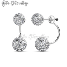 Swarovski Crystals Duo Spherical Earrings‏ - Her Jewellery