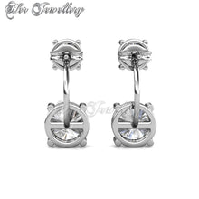 Swarovski Crystals Duo Stud Earrings‏ - Her Jewellery