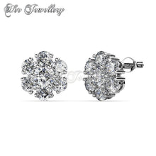 Swarovski Crystals Elegant Flower Earrings - Her Jewellery