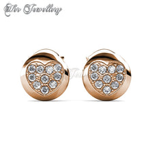 Swarovski Crystals Faith Heart Set (Rose Gold) - Her Jewellery