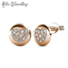 Swarovski Crystals Faith Heart Set (Rose Gold) - Her Jewellery