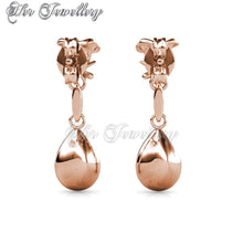 Swarovski Crystals Flower Dew Earrings - Her Jewellery