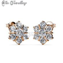 Swarovski Crystals Flowery Earrings‏ - Her Jewellery