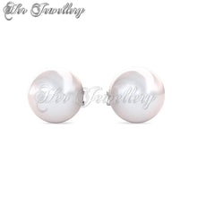 Swarovski Crystals Full Moon Pearl Earrings - Her Jewellery