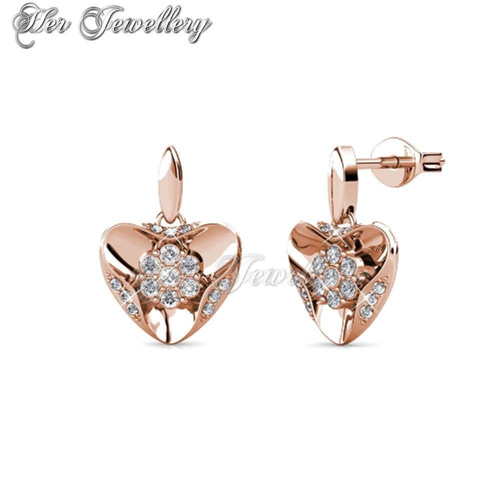 Swarovski Crystals Gusto Earrings (Rose Gold) - Her Jewellery