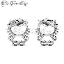 Swarovski Crystals Hello Kitty Earrings - Her Jewellery