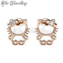 Swarovski Crystals Hello Kitty Earrings - Her Jewellery