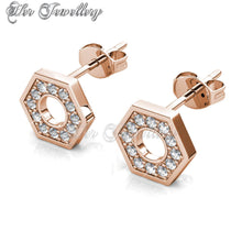 Swarovski Crystals Hex Nut Earrings - Her Jewellery
