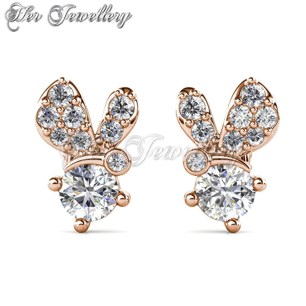 Swarovski Crystals Hopping Bunny Earrings - Her Jewellery