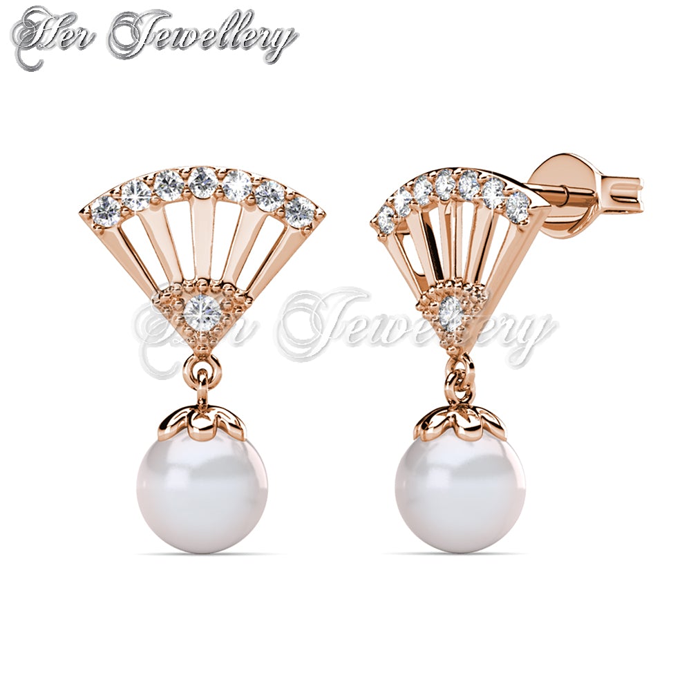 Swarovski Crystals Ingride Pearl Earrings - Her Jewellery