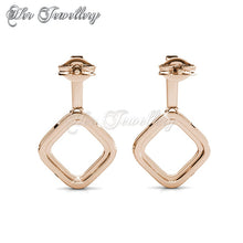 Swarovski Crystals Irina Earrings‏ (Rose Gold) - Her Jewellery