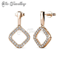 Swarovski Crystals Irina Earrings‏ (Rose Gold) - Her Jewellery