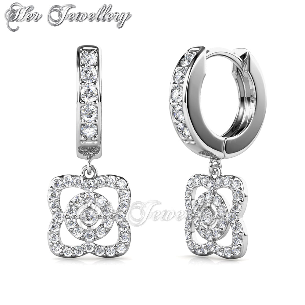 Swarovski Crystals Iris Hoop Earrings - Her Jewellery