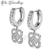 Swarovski Crystals Iris Hoop Earrings - Her Jewellery