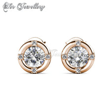 Swarovski Crystals Justine Earrings (Rose Gold) - Her Jewellery