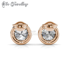 Swarovski Crystals Justine Earrings (Rose Gold) - Her Jewellery