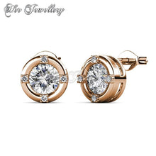 Swarovski Crystals Justine Earrings (Rose Gold) - Her Jewellery