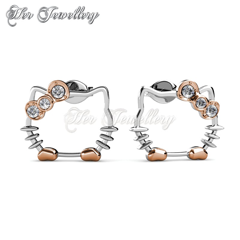 Swarovski Crystals Kitten Earrings‏ - Her Jewellery